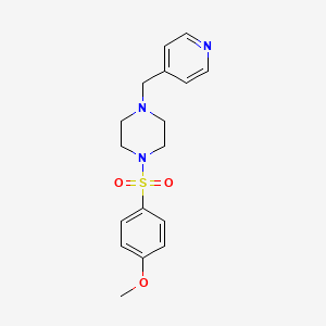 molecular formula C17H21N3O3S B5828694 1-[(4-methoxyphenyl)sulfonyl]-4-(4-pyridinylmethyl)piperazine 