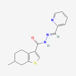 6-methyl-N'-(2-pyridinylmethylene)-4,5,6,7-tetrahydro-1-benzothiophene-3-carbohydrazide