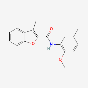 molecular formula C18H17NO3 B5828726 N-(2-methoxy-5-methylphenyl)-3-methyl-1-benzofuran-2-carboxamide 