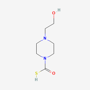 molecular formula C7H14N2O2S B582875 4-(2-hydroxyethyl)piperazine-1-carbothioic S-acid CAS No. 150718-72-2