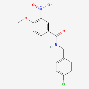 molecular formula C15H13ClN2O4 B5828752 N-(4-chlorobenzyl)-4-methoxy-3-nitrobenzamide 