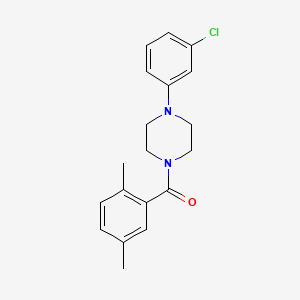 molecular formula C19H21ClN2O B5828773 1-(3-chlorophenyl)-4-(2,5-dimethylbenzoyl)piperazine 