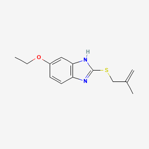 molecular formula C13H16N2OS B5828775 5-ethoxy-2-[(2-methyl-2-propen-1-yl)thio]-1H-benzimidazole 