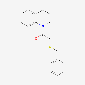 molecular formula C18H19NOS B5828806 1-[(benzylthio)acetyl]-1,2,3,4-tetrahydroquinoline 