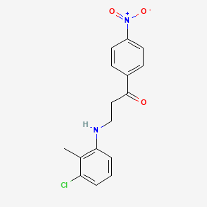 3-[(3-chloro-2-methylphenyl)amino]-1-(4-nitrophenyl)-1-propanone