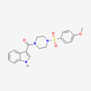 molecular formula C20H21N3O4S B5828818 3-({4-[(4-methoxyphenyl)sulfonyl]-1-piperazinyl}carbonyl)-1H-indole 