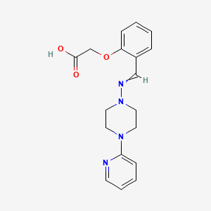 2-[2-[(4-Pyridin-2-ylpiperazin-1-yl)iminomethyl]phenoxy]acetic acid