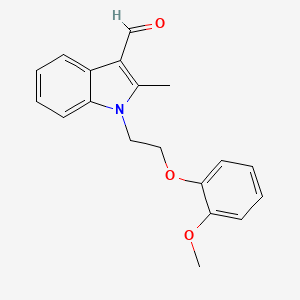 molecular formula C19H19NO3 B5828846 1-[2-(2-methoxyphenoxy)ethyl]-2-methyl-1H-indole-3-carbaldehyde 