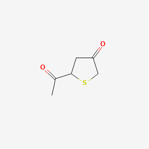 molecular formula C6H8O2S B582885 5-Acetylthiolan-3-one CAS No. 159144-94-2