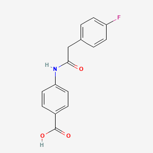 molecular formula C15H12FNO3 B5828862 4-{[(4-fluorophenyl)acetyl]amino}benzoic acid 