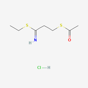molecular formula C7H14ClNOS2 B582890 Ethyl S-acetylpropionthioimidate CAS No. 150035-77-1