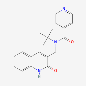 molecular formula C20H21N3O2 B5828904 N-(tert-butyl)-N-[(2-hydroxy-3-quinolinyl)methyl]isonicotinamide 