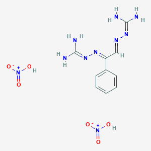 2-[(E)-[(2E)-2-(diaminomethylidenehydrazinylidene)-1-phenylethylidene]amino]guanidine;nitric acid