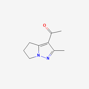 molecular formula C9H12N2O B582892 1-(2-methyl-5,6-dihydro-4H-pyrrolo[1,2-b]pyrazol-3-yl)ethanone CAS No. 154877-56-2
