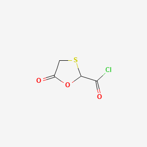 molecular formula C4H3ClO3S B582893 5-Oxo-1,3-oxathiolane-2-carbonyl chloride CAS No. 147027-07-4