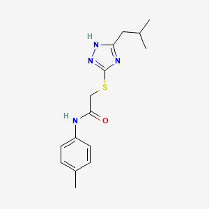 2-[(5-isobutyl-4H-1,2,4-triazol-3-yl)thio]-N-(4-methylphenyl)acetamide