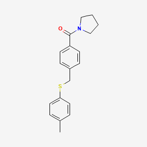 1-(4-{[(4-methylphenyl)thio]methyl}benzoyl)pyrrolidine