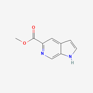 molecular formula C9H8N2O2 B582902 1H-吡咯并[2,3-c]吡啶-5-甲酸甲酯 CAS No. 147071-00-9