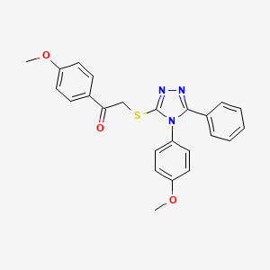 1-(4-methoxyphenyl)-2-{[4-(4-methoxyphenyl)-5-phenyl-4H-1,2,4-triazol-3-yl]thio}ethanone