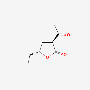 B582904 (3S,5R)-3-Acetyl-5-ethyldihydrofuran-2(3H)-one CAS No. 153655-38-0