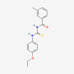 molecular formula C17H18N2O2S B5829042 N-{[(4-ethoxyphenyl)amino]carbonothioyl}-3-methylbenzamide 