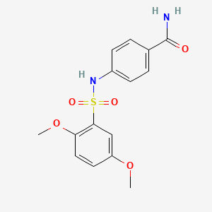 4-{[(2,5-dimethoxyphenyl)sulfonyl]amino}benzamide