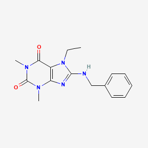 molecular formula C16H19N5O2 B5829081 8-(BENZYLAMINO)-7-ETHYL-1,3-DIMETHYL-2,3,6,7-TETRAHYDRO-1H-PURINE-2,6-DIONE 