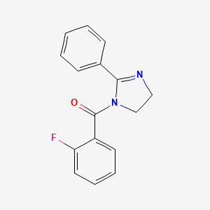 (2-fluorophenyl)(2-phenyl-4,5-dihydro-1H-imidazol-1-yl)methanone