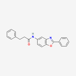 3-phenyl-N-(2-phenyl-1,3-benzoxazol-5-yl)propanamide