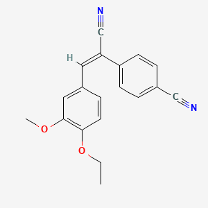 4-[(E)-1-cyano-2-(4-ethoxy-3-methoxyphenyl)ethenyl]benzonitrile