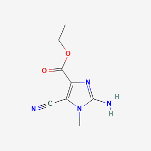 B582911 ethyl 2-amino-5-cyano-1-methyl-1H-imidazole-4-carboxylate CAS No. 146091-72-7