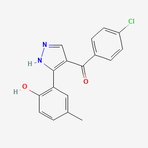 (4-chlorophenyl)[3-(2-hydroxy-5-methylphenyl)-1H-pyrazol-4-yl]methanone