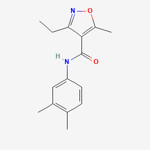 N-(3,4-dimethylphenyl)-3-ethyl-5-methyl-4-isoxazolecarboxamide