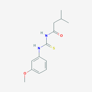 molecular formula C13H18N2O2S B5829170 N-[(3-methoxyphenyl)carbamothioyl]-3-methylbutanamide 