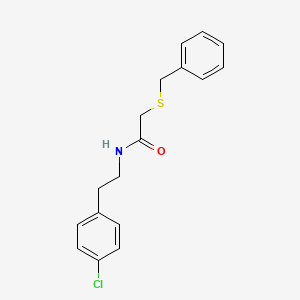 2-benzylsulfanyl-N-[2-(4-chlorophenyl)ethyl]acetamide