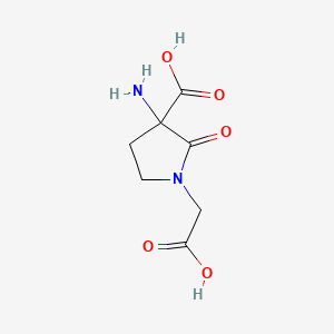 B582918 3-Amino-1-(carboxymethyl)-2-oxopyrrolidine-3-carboxylic acid CAS No. 153931-38-5