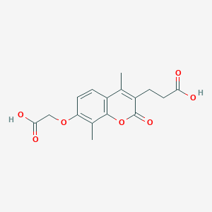 3-[7-(carboxymethoxy)-4,8-dimethyl-2-oxo-2H-chromen-3-yl]propanoic acid