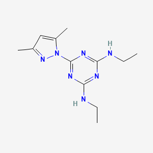 molecular formula C12H19N7 B5829187 6-(3,5-dimethyl-1H-pyrazol-1-yl)-N,N'-diethyl-1,3,5-triazine-2,4-diamine 