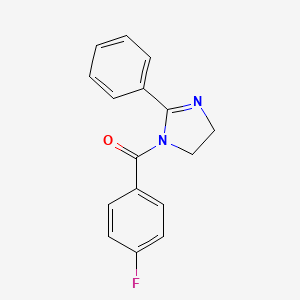 molecular formula C16H13FN2O B5829214 1-(4-fluorobenzoyl)-2-phenyl-4,5-dihydro-1H-imidazole 