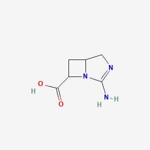 B582924 2-Amino-1,3-diazabicyclo[3.2.0]hept-2-ene-7-carboxylic acid CAS No. 150375-67-0