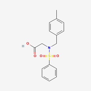 molecular formula C16H17NO4S B5829244 N-(4-methylbenzyl)-N-(phenylsulfonyl)glycine 