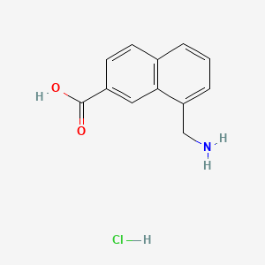 B582929 8-(Aminomethyl)naphthalene-2-carboxylic acid hydrochloride CAS No. 152768-98-4