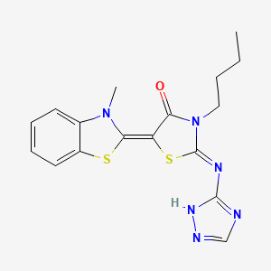3-butyl-5-(3-methyl-1,3-benzothiazol-2(3H)-ylidene)-2-(1H-1,2,4-triazol-5-ylimino)-1,3-thiazolidin-4-one