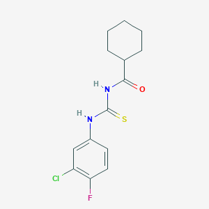 N-{[(3-chloro-4-fluorophenyl)amino]carbonothioyl}cyclohexanecarboxamide