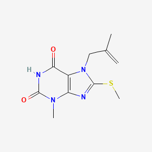 3-methyl-7-(2-methyl-2-propen-1-yl)-8-(methylthio)-3,7-dihydro-1H-purine-2,6-dione