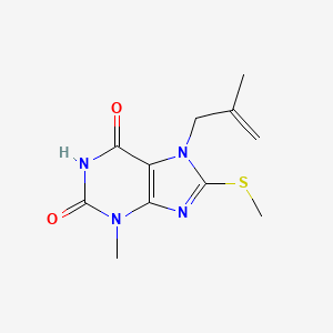 molecular formula C11H14N4O2S B5829338 3-methyl-7-(2-methyl-2-propen-1-yl)-8-(methylthio)-3,7-dihydro-1H-purine-2,6-dione 