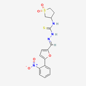 molecular formula C16H16N4O5S2 B5829345 5-(2-nitrophenyl)-2-furaldehyde N-(1,1-dioxidotetrahydro-3-thienyl)thiosemicarbazone 
