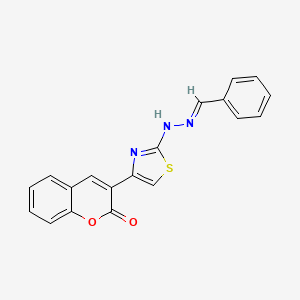 molecular formula C19H13N3O2S B5829365 benzaldehyde [4-(2-oxo-2H-chromen-3-yl)-1,3-thiazol-2-yl]hydrazone 