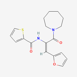 molecular formula C18H20N2O3S B5829392 N-[1-(1-azepanylcarbonyl)-2-(2-furyl)vinyl]-2-thiophenecarboxamide 