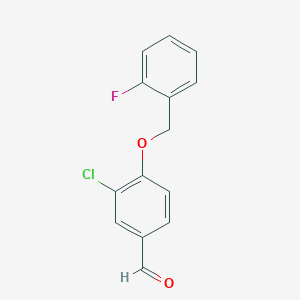 molecular formula C14H10ClFO2 B5829401 3-chloro-4-[(2-fluorobenzyl)oxy]benzaldehyde 